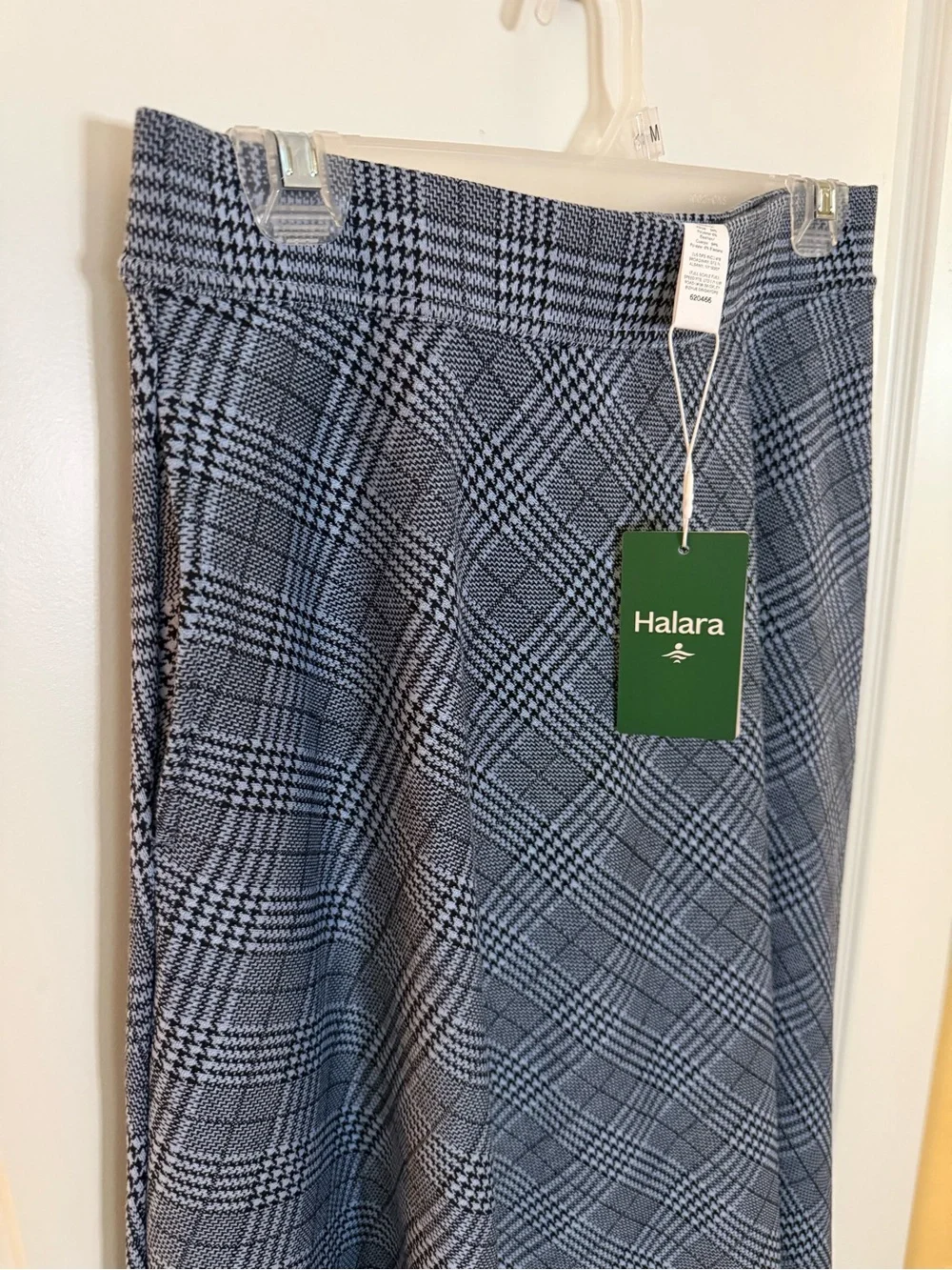 NWT HALARA Blue Plaid A-Line Midi Skirt - Picture 3 of 10